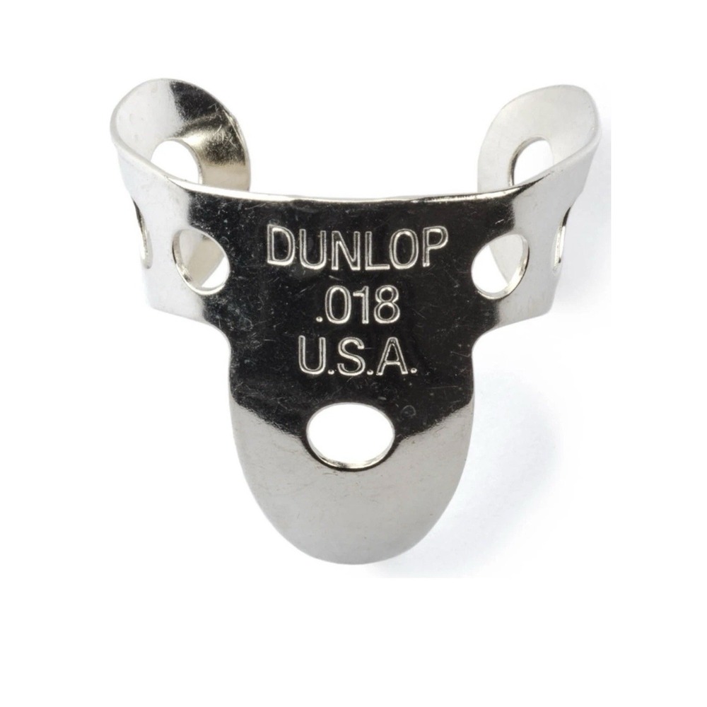 Dunlop 33P018 Nickel Silver .018mm Finger/Thumbpicks (5-Pack)‎